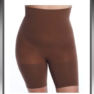 SPANX Power Series Medium Control Higher Power Shorts 1X #2745 Chestnut Brown D